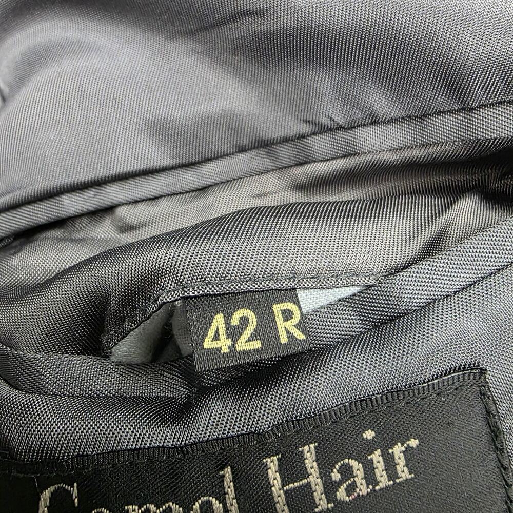 Gianfranco Ruffini Blazer Mens 42R Gray Herringbone Camel Hair Blend Italy Made - Picture 15 of 16